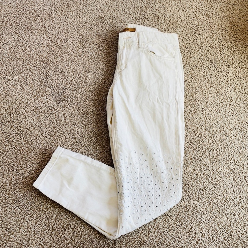 Joe’s Jeans skinny ankle jeans mod cut eyelet